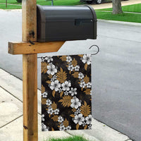 Hawaiian Hibiscus Tribal Floral Brown Garden Flag Polynesian Tapa Pattern LT01 - Polynesian Pride
