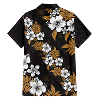 Hawaiian Hibiscus Tribal Floral Brown Hawaiian Shirt Polynesian Tapa Pattern - Polynesian Pride