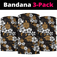 Hawaiian Hibiscus Tribal Floral Brown Neck Gaiter Polynesian Tapa Pattern LT01 package One Size: 25*50cm Brown - Polynesian Pride