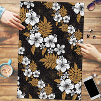 Hawaiian Hibiscus Tribal Floral Brown Puzzle Polynesian Tapa Pattern - Polynesian Pride