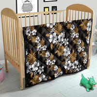 Hawaiian Hibiscus Tribal Floral Brown Quilt Polynesian Tapa Pattern - Polynesian Pride