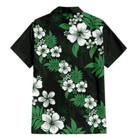 Hawaiian Hibiscus Tribal Floral Green Family Matching Mermaid Dress and Hawaiian Shirt Polynesian Tapa Pattern - Polynesian Pride