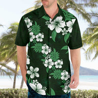 Hawaiian Hibiscus Tribal Floral Green Hawaiian Shirt Polynesian Tapa Pattern - Polynesian Pride