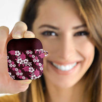 Hawaiian Hibiscus Tribal Floral Pink AirPods Case Polynesian Tapa Pattern - Polynesian Pride