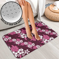 Hawaiian Hibiscus Tribal Floral Pink Bathroom Set Polynesian Tapa Pattern - Polynesian Pride