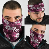 Hawaiian Hibiscus Tribal Floral Pink Neck Gaiter Polynesian Tapa Pattern LT01 - Polynesian Pride