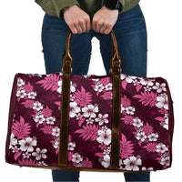 Hawaiian Hibiscus Tribal Floral Pink Travel Bag Polynesian Tapa Pattern - Polynesian Pride