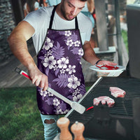 Hawaiian Hibiscus Tribal Floral Purple Apron Polynesian Tapa Pattern - Polynesian Pride