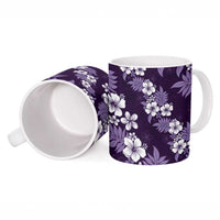 Hawaiian Hibiscus Tribal Floral Purple Ceramic Mug Polynesian Tapa Pattern LT01 - Polynesian Pride