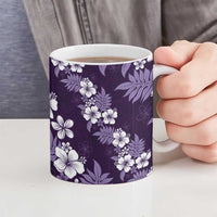 Hawaiian Hibiscus Tribal Floral Purple Ceramic Mug Polynesian Tapa Pattern LT01 - Polynesian Pride