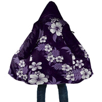 Hawaiian Hibiscus Tribal Floral Purple Cloak Polynesian Tapa Pattern - Polynesian Pride