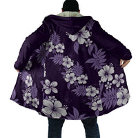 Hawaiian Hibiscus Tribal Floral Purple Cloak Polynesian Tapa Pattern - Polynesian Pride