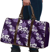 Hawaiian Hibiscus Tribal Floral Purple Travel Bag Polynesian Tapa Pattern - Polynesian Pride