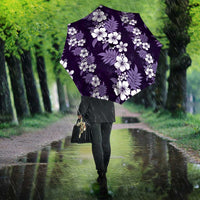 Hawaiian Hibiscus Tribal Floral Purple Umbrella Polynesian Tapa Pattern - Polynesian Pride