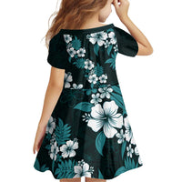 Hawaiian Hibiscus Tribal Floral Teal Family Matching Puletasi and Hawaiian Shirt Polynesian Tapa Pattern - Polynesian Pride