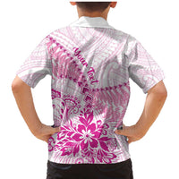 Personalised New Zealand Pink Fern Breast Cancer Family Matching Mermaid Dress and Hawaiian Shirt Polynesian Pattern LT01 - Polynesian Pride