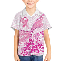 Personalised New Zealand Pink Fern Breast Cancer Hawaiian Shirt Polynesian Pattern LT01 - Polynesian Pride