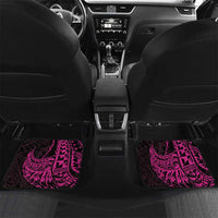 Hawaii Breast Cancer Car Mats Girl Floral Kakau Pattern