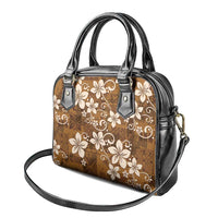 Plumeria Floral Tapa Pattern Vintage Gold Shoulder Handbag LT01 - Polynesian Pride