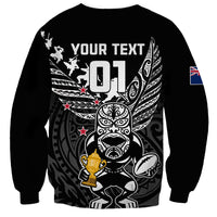 Custom New Zealand Silver Fern Rugby Sweatshirt Aotearoa Champion 2023 World Cup LT01 - Polynesian Pride