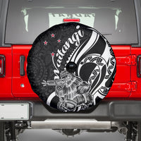 New Zealand Waitangi Day Spare Tire Cover Aotearoa Te Tiriti O Waitangi Kiwi Black Version LT01 - Polynesian Pride