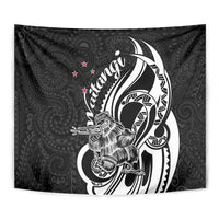 New Zealand Waitangi Day Tapestry Aotearoa Te Tiriti O Waitangi Kiwi Black Version LT01 - Polynesian Pride