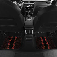 Hawaii Japan Koi Fish Red Car Mats Tapa Pattern - Polynesian Pride