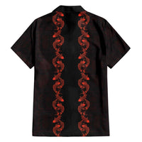 Hawaii Japan Koi Fish Red Family Matching Mermaid Dress and Hawaiian Shirt Tapa Pattern LT01 - Polynesian Pride