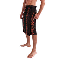 Hawaii Japan Koi Fish Red Lavalava Tapa Pattern - Polynesian Pride