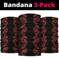 Hawaii Japan Koi Fish Red Neck Gaiter Tapa Pattern - Polynesian Pride