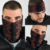 Hawaii Japan Koi Fish Red Neck Gaiter Tapa Pattern - Polynesian Pride
