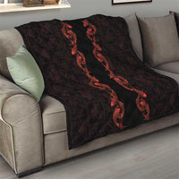 Hawaii Japan Koi Fish Red Quilt Tapa Pattern - Polynesian Pride