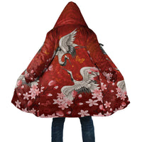 Hawaii Japan Cranes Sakura Flower Red Cloak Japan Heritage Spirit - Polynesian Pride