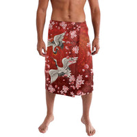 Hawaii Japan Cranes Sakura Flower Red Lavalava Japan Heritage Spirit - Polynesian Pride
