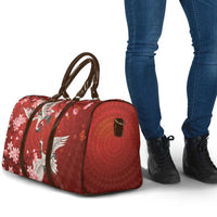 Hawaii Japan Cranes Sakura Flower Red Travel Bag Japan Heritage Spirit - Polynesian Pride
