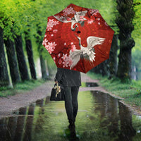 Hawaii Japan Cranes Sakura Flower Red Umbrella Japan Heritage Spirit - Polynesian Pride