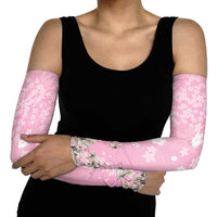 Cranes Sakura Floral Pink Pastel Arm Sleeves Hawaii Japan Culture - Polynesian Pride