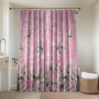 Cranes Sakura Floral Pink Pastel Bathroom Set Hawaii Japan Culture - Polynesian Pride