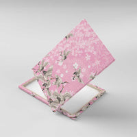 Cranes Sakura Floral Pink Pastel Canvas Wall Art Hawaii Japan Culture - Polynesian Pride