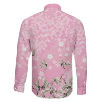 Cranes Sakura Floral Pink Pastel Family Matching Mermaid Dress and Hawaiian Shirt Hawaii Japan Culture LT01 - Polynesian Pride