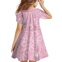 Cranes Sakura Floral Pink Pastel Family Matching Off The Shoulder Long Sleeve Dress and Hawaiian Shirt Hawaii Japan Culture LT01 - Polynesian Pride