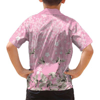 Cranes Sakura Floral Pink Pastel Kid Hawaiian Shirt Hawaii Japan Culture LT01 - Polynesian Pride