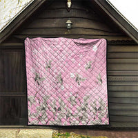 Cranes Sakura Floral Pink Pastel Quilt Hawaii Japan Culture - Polynesian Pride