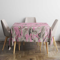 Cranes Sakura Floral Pink Pastel Tablecloth Hawaii Japan Culture - Polynesian Pride