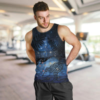 Personalised Matariki Kiwi Men Tank Top Silver Fern