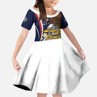 Personalized American Samoa Family Matching Long Sleeve Bodycon Dress and Hawaiian Shirt Amerika Samoa Bald Eagle