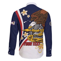 Personalized American Samoa Family Matching Long Sleeve Bodycon Dress and Hawaiian Shirt Amerika Samoa Bald Eagle