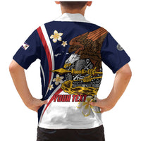 Personalized American Samoa Family Matching Mermaid Dress and Hawaiian Shirt Amerika Samoa Bald Eagle