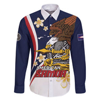 Personalized American Samoa Family Matching Puletasi and Hawaiian Shirt Amerika Samoa Bald Eagle
