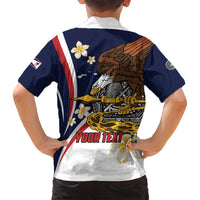 Personalized American Samoa Family Matching Summer Maxi Dress and Hawaiian Shirt Amerika Samoa Bald Eagle